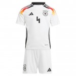 Günstige Fußballtrikots Deutschland Tah 4 Kinder Heimtrikot EURO 2024 Kurzarm